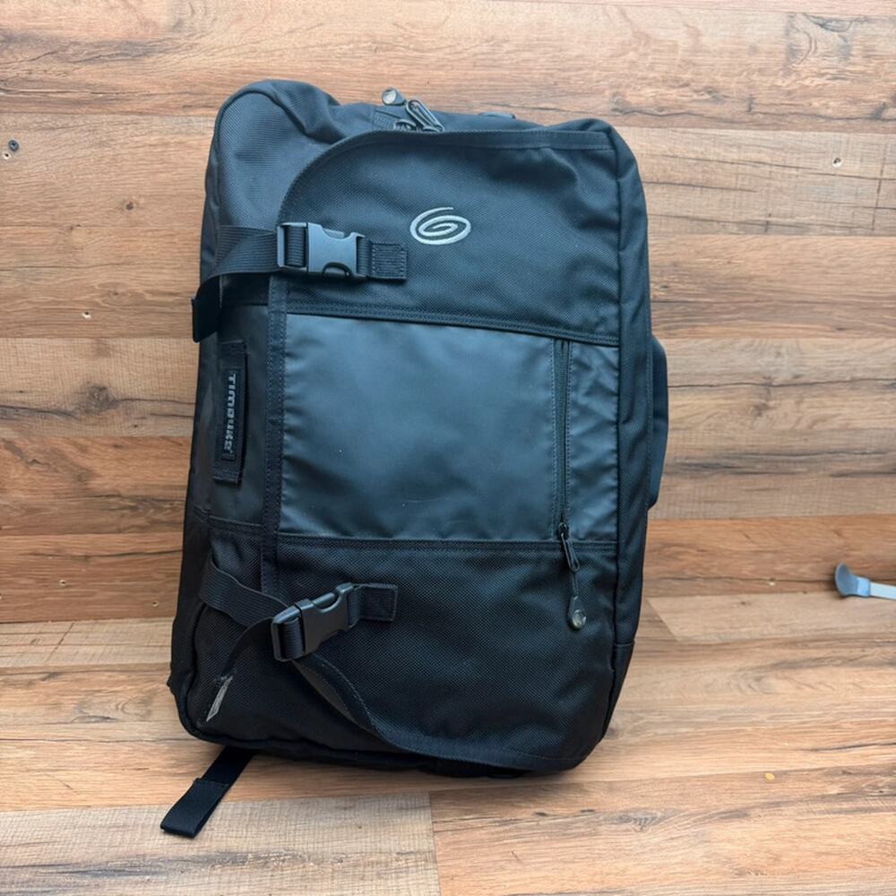 Timbuk2 Black Convertible Backpack Messenger Laptop Travel Bag Ballistic Nylon